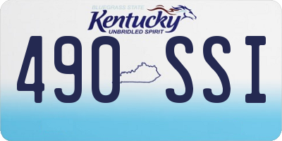 KY license plate 490SSI