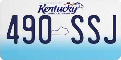 KY license plate 490SSJ
