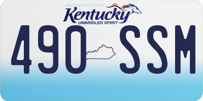 KY license plate 490SSM