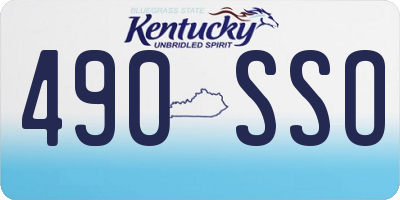 KY license plate 490SSO