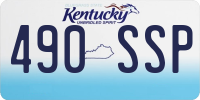 KY license plate 490SSP