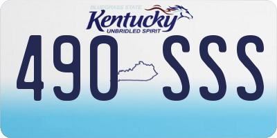 KY license plate 490SSS