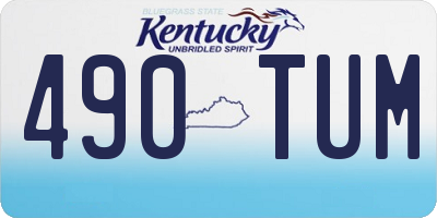 KY license plate 490TUM
