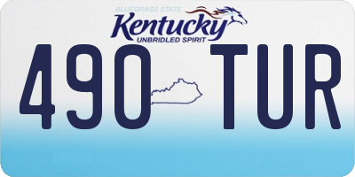 KY license plate 490TUR
