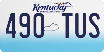 KY license plate 490TUS