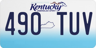 KY license plate 490TUV