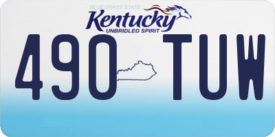 KY license plate 490TUW