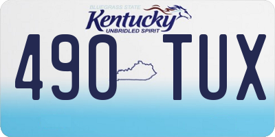 KY license plate 490TUX