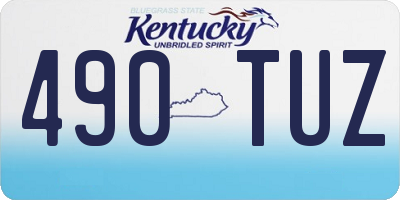 KY license plate 490TUZ