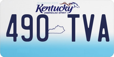 KY license plate 490TVA