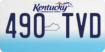 KY license plate 490TVD