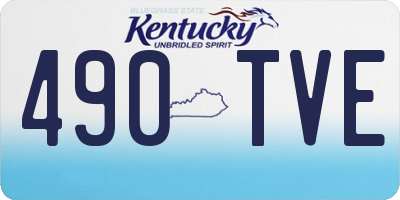 KY license plate 490TVE