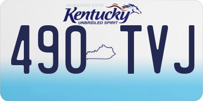 KY license plate 490TVJ