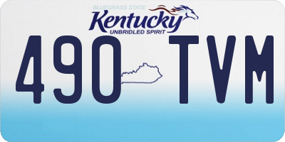 KY license plate 490TVM