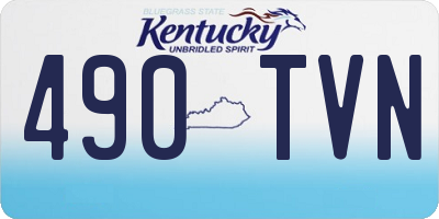 KY license plate 490TVN