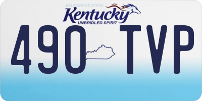 KY license plate 490TVP
