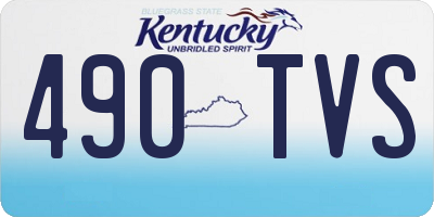 KY license plate 490TVS