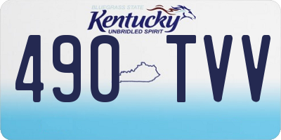 KY license plate 490TVV