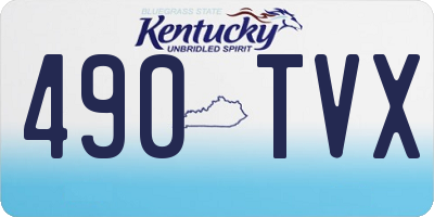 KY license plate 490TVX