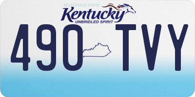 KY license plate 490TVY