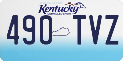 KY license plate 490TVZ