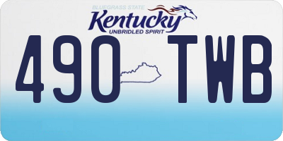 KY license plate 490TWB