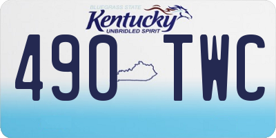 KY license plate 490TWC