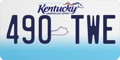 KY license plate 490TWE