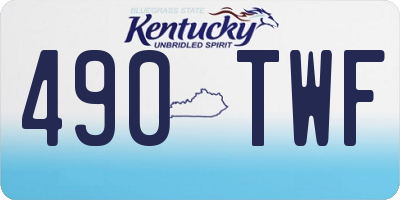 KY license plate 490TWF