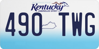 KY license plate 490TWG