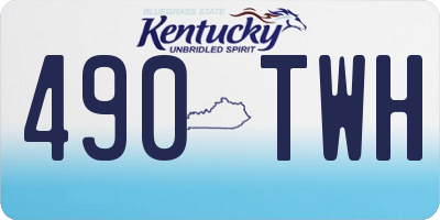 KY license plate 490TWH
