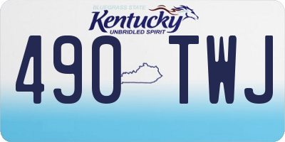 KY license plate 490TWJ