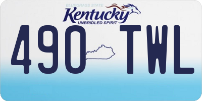 KY license plate 490TWL