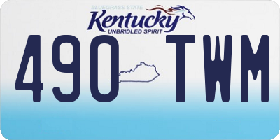 KY license plate 490TWM