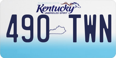 KY license plate 490TWN