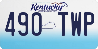 KY license plate 490TWP