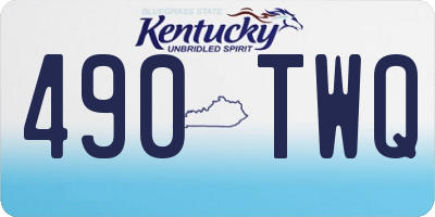 KY license plate 490TWQ