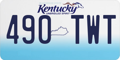 KY license plate 490TWT