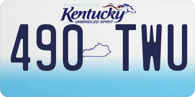 KY license plate 490TWU