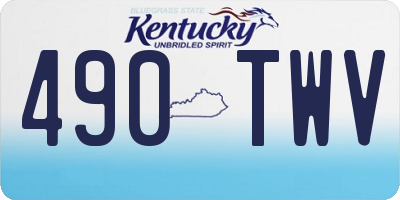 KY license plate 490TWV