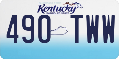 KY license plate 490TWW