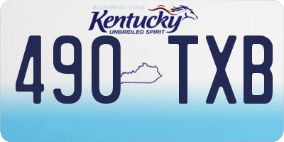 KY license plate 490TXB