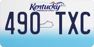 KY license plate 490TXC