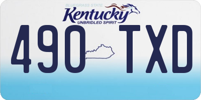 KY license plate 490TXD