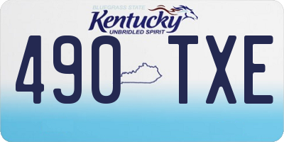 KY license plate 490TXE