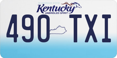 KY license plate 490TXI