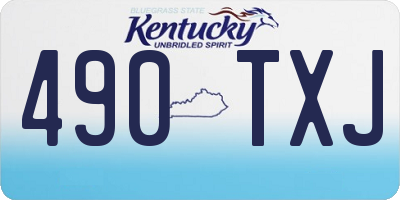 KY license plate 490TXJ