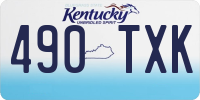 KY license plate 490TXK