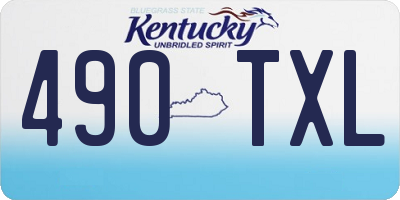 KY license plate 490TXL