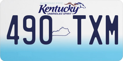 KY license plate 490TXM
